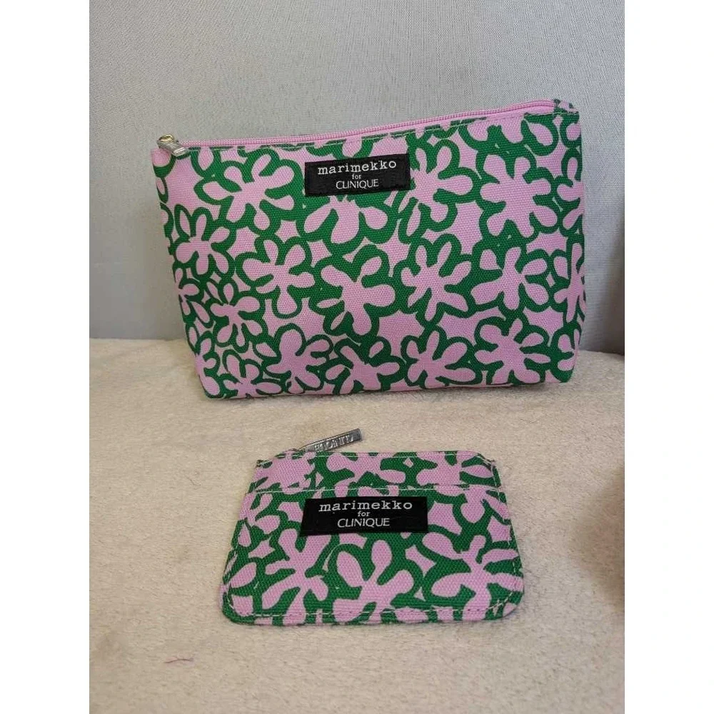 Lot 4 Clinique‎  Makeup Bags Pouches Pink Floral Fruit Groovy Marimekko Donald